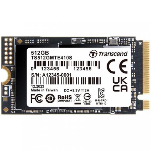 Transcend TS512GMTE410S 512GB M.2 2242 PCIe SSD 410s Gen4x4 NVMe 3D