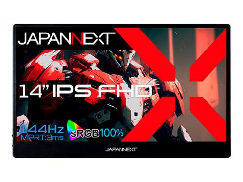 【法人様宛制限事項】JAPANNEXT JN-MD-14i144F ゲーミング液晶見せびらかす 14型/1920×1080/miniHDMI×1、USB-C×2/黒いこと/金棒引き有/2年引きうける ディスプレイ-パソコン・周辺機器