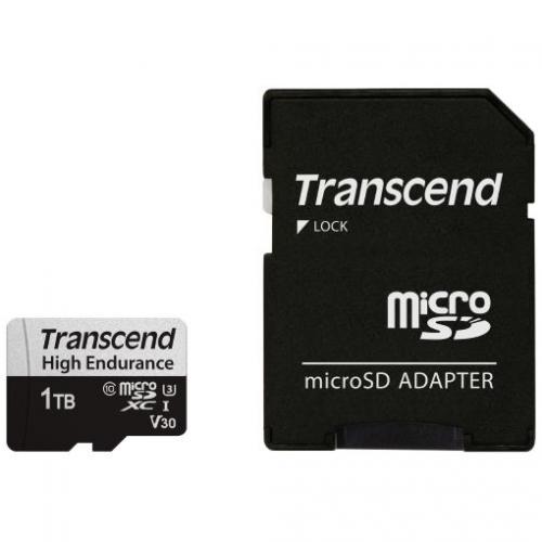 Transcend TS1TUSD350V 高耐久 microSDXC歌留多 USD350V Class10 UHS-I U3 V30 1結核症 (SD歌留多取り替えっこアダプター付き添い人)