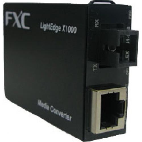 FXC LEX1841-20B-ASBX 10BASE-T/100BASE-TX to 100BASE-FX（シングルモード SCコネクタ 20Km） 1芯型マイクロメディアコンバータ + 同製品SBXバンドル