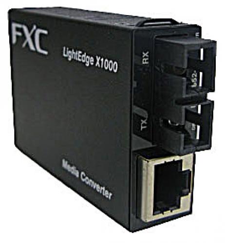 FXC LEX1842-02-ASBX 10BASE-T/100BASE-TX to 100BASE-FX（シングル流行り物 SC繋ぎ 2Km） 2芯型マイクロメディアコンバータ + 同生産物SBXバンドル