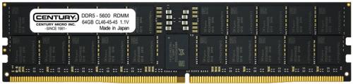 センチュリーマイクロ CB64G-D5RE560242 サーバー用 PC5-44800/DDR5-5600 288pin Registered_ECC_DIMM 2Rank x4 1.1v 64GB 日本製