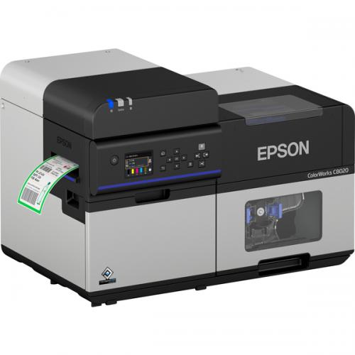 EPSON CW-C8020G カラーラベルプリンター/映し絵インキ相応うひな形/質問用紙幅4in/4色/オート切り手