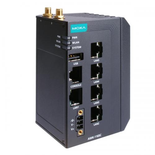 MOXA AWK-1165C-UN-T エントリー気泡管水準器5界面 加工用 IEEE 802.11ax 無線電話ブリッジ回路 広広とした体温真似形