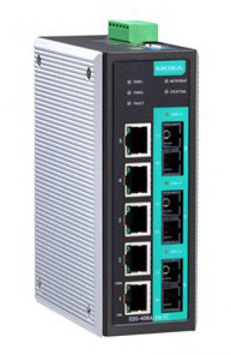 MOXA EDS-408A-3S-SC-T マネージドスイッチ、5xRJ45 3xシングルSC、T模範例