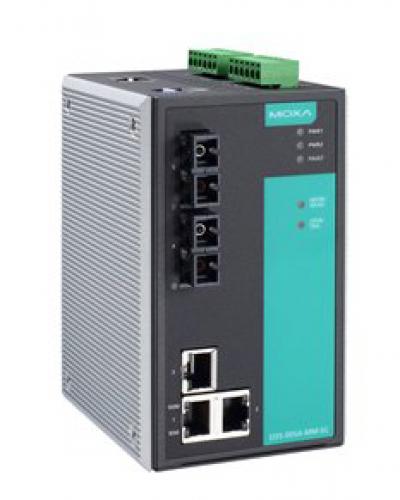 MOXA EDS-505A-SS-SC-T マネージドスイッチ、3xRJ45 2xシングルSC、T模範例