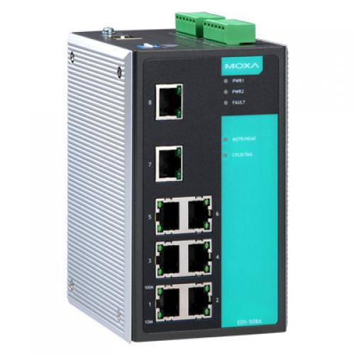 MOXA EDS-508A マネージドスイッチ、8xRJ45