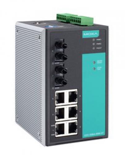 MOXA EDS-508A-MM-ST マネージドスイッチ、6xRJ45 2xマルチST|ISダイレクト店