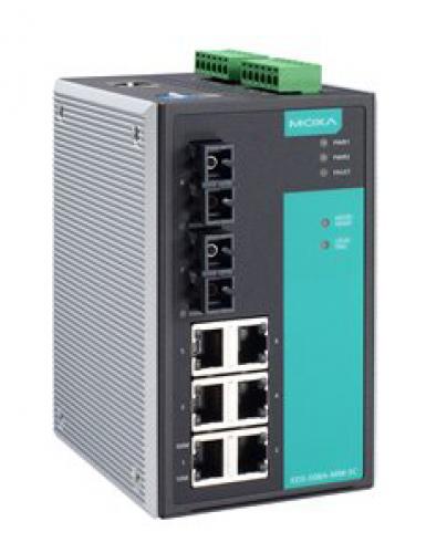 MOXA EDS-508A-SS-SC-T マネージドスイッチ、6xRJ45 2xシングルSC、T模範例
