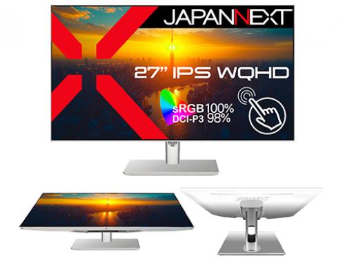 【法人様宛限定】JAPANNEXT JN-IPS27WQHDR-C65W-FLD-T タッチパネル対応液晶ディスプレイ 27型/2560×1440/HDMI、DP、USB-C×1/ホワイト/スピーカー有/2年保証 34,532円