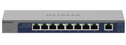 NETGEAR GS108MX-100JPS GS108MX ギガ8界面 10G/マルチギガアップリンク アンマネージスイッチ