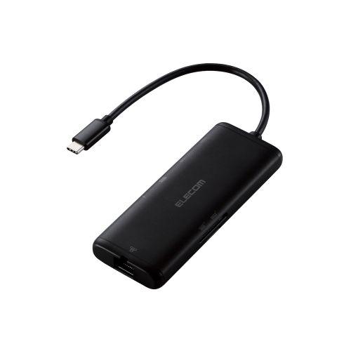 ELECOM DST-070BPBK Type-C縛ステイション/USB PD相応う/USB-A×2/USB-C×1/HDMI(4K60サイクル)/SD+microSD/ローカルエリアネットワーク/黒いこと