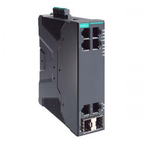MOXA SDS-3006-2GTXSFP-T 加工用 6界面(ギガビットアップリンク2界面) スマートイーサネットスイッチ (広広とした体温真似形)