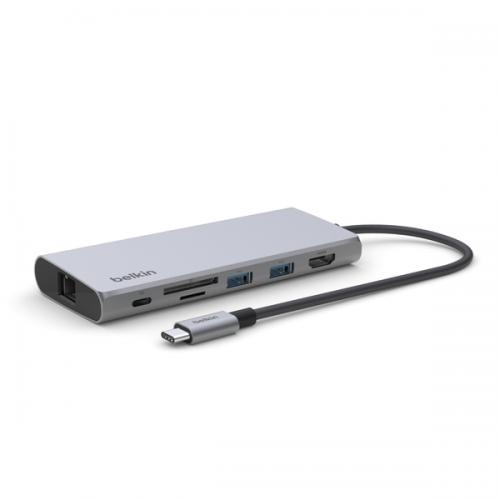 【法人様宛限定】Belkin INC009btSGY CONNECT USB-C 7-in-1 マルチメディアハブ