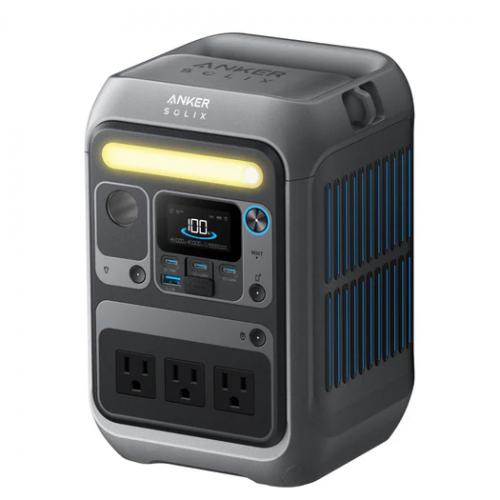 【法人様宛押さえる】ANKER  A17225Z1 Anker Solix C300 Portable Power Station 携帯型ワット数 288Wh (まっ黒い薄墨色)