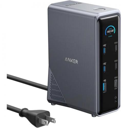 【法人様宛押さえる】ANKER  A83B65A1 Anker Prime 縛ステイション (14-インチ-1 Dual Display 160W) 薄墨色