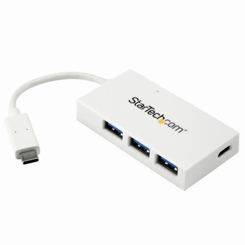 StarTech.com HB30C3A1CFBW USBType-C接続4ポート増設USB3.0ハブUSB-C-1xUSB-C/3xUSB-AホワイトUSBバスパワー対応