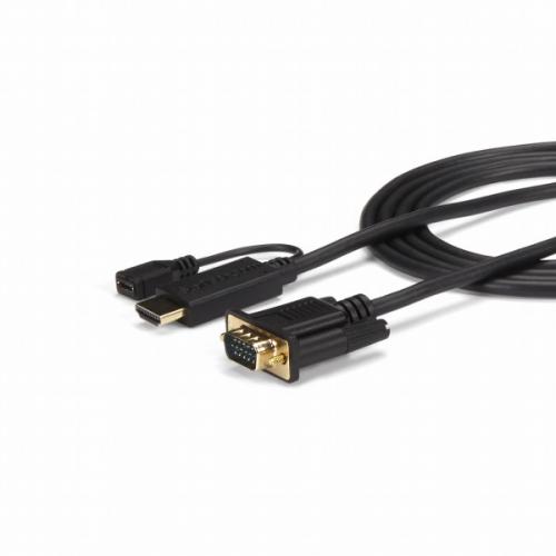 StarTech.com HD2VGAMM10 HDMI-VGAアクティブ変換ケーブルアダプタ3m1920x1200/1080pHDMI(オス)-アナログRGB/D-Sub15ピン(オス)