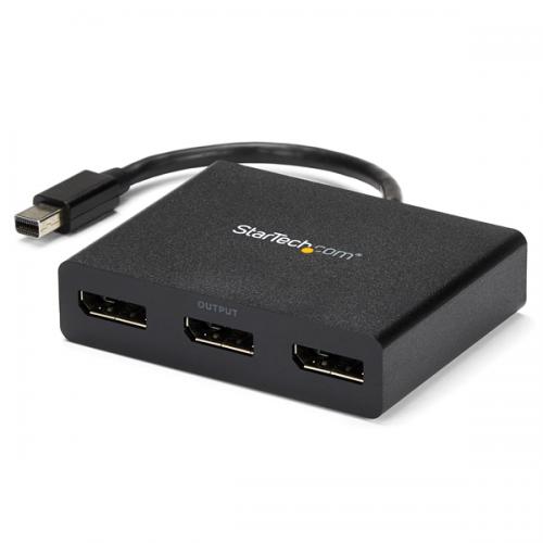 StarTech.com MSTMDP123DP 3界面MSTこしきMiniDisplayPort-3xDsiplayPortマルチモニタースプリッタ4K相応うミニディスプレイポート(雄)-3ポートディスプレイポート(刃針)Windowsのみ相応う