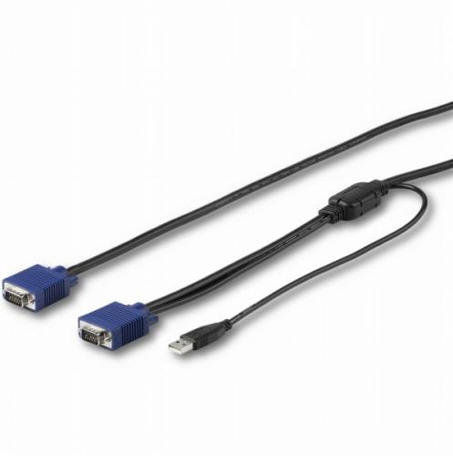 StarTech.com RKCONSUV15 パソコン自動切替器専用KVMケーブル4.6mStarTech.comラックマウント対応KVMコンソールドロワー用VGA/USB接続CPU切替器ケーブル