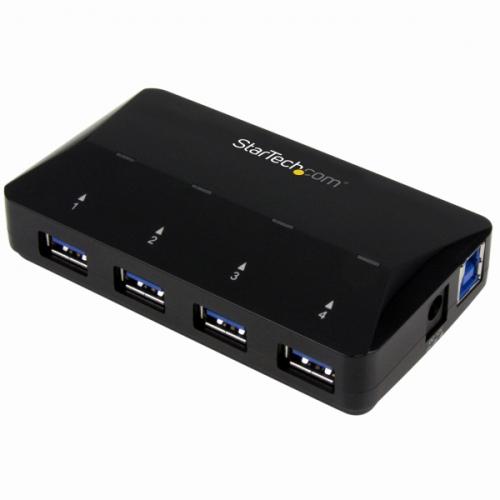 StarTech.com ST53004U1C 4ポートUSB3.0ハブ2.4A(アンペア)急速充電専用ポートx1搭載USBバッテリ充電(BC)仕様1.2準拠|ISダイレクト店