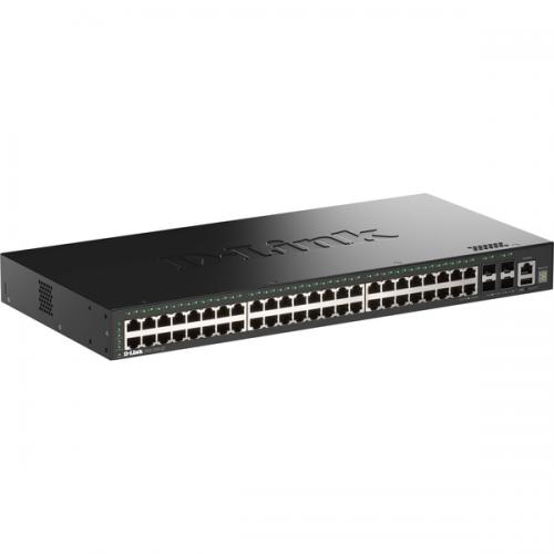 D-Link(ディーリンク) DGS-1530-52/A1 DGS-1530-52 ギガビットL2スタッカブルスマートマネージドスイッチ、10/100/1000BASE-Tポート&times;48、10G SFP+スロット&times;4、リミテッドライフタイム保証対象｜ISダイレクト店 115,317円