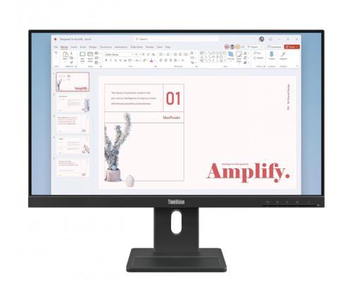 レノボ 64BAMAR1JP ThinkVision E24-40 (23.8型ワイド液晶ディスプレイ/1920×1080/VGA、DP、HDMI/ブラック/スピーカー：あり/3年間フル保証/広視野角IPSパネル採用)