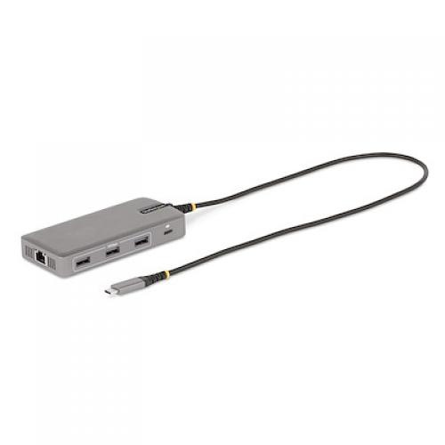 StarTech.com 117B-USBC-MULTIPORT ドッキングステーション/USB-C/トリプルモニター/4K HDMI&DP/100W PD/USBハブ/LAN/Win