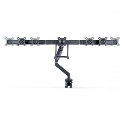 StarTech.com 3M1A3SG-MONITOR-ARM 管する腕/Cクランプ はと目固着させる/3画面/最大限度27in/耐荷重7kg/クロスバー/マイコン 見せびらかす腕