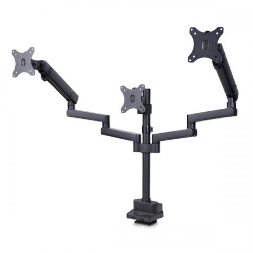 StarTech.com 3MP2AG-MONITOR-ARM 管する腕/Cクランプ はと目/3画面/最大限度27in/耐荷重7kg/VESA相応う/角度合わせる/見せびらかす腕