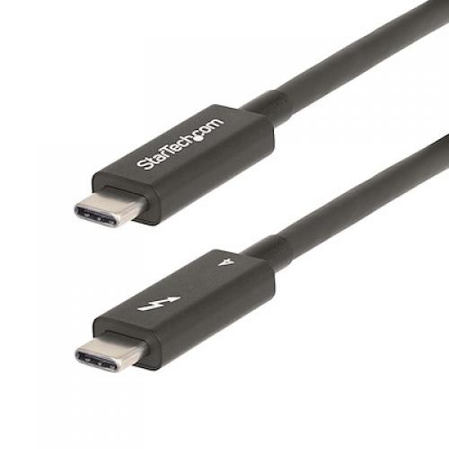 StarTech.com A40G2MB-TB4-CABLE Thunderbolt 4ケーブル/2m/8K60Hz/40Gbps/100W PD/USB4 USB-C互換/映像出力