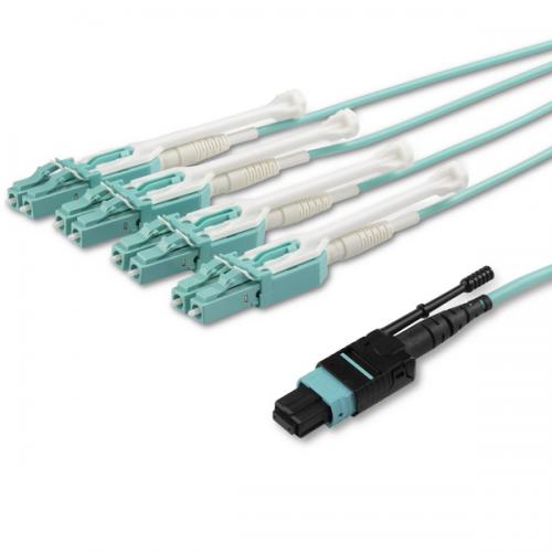 StarTech.com MPO8LCPL5M グラスファイバー有線テレビ/OM3 マルチ流行り物/5m/MTP-4xLC/8芯/デュプレックス/MPO/オプティカルケーブル