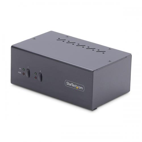 StarTech.com P2DD46A2-KVM-SWITCH KVMスイッチ/2ポート/2画面/DP/4K60Hz/4x USB Type-A/AUX｜ISダイレクト店