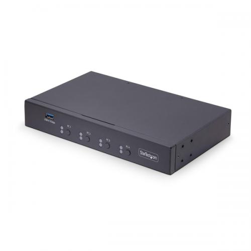 StarTech.com P4A20132-KM-SWITCH KMスイッチ/4ポート/マウス切換え/3.5mm USBオーディオ/キーボード マウス用パソコン切替器|ISダイレクト店