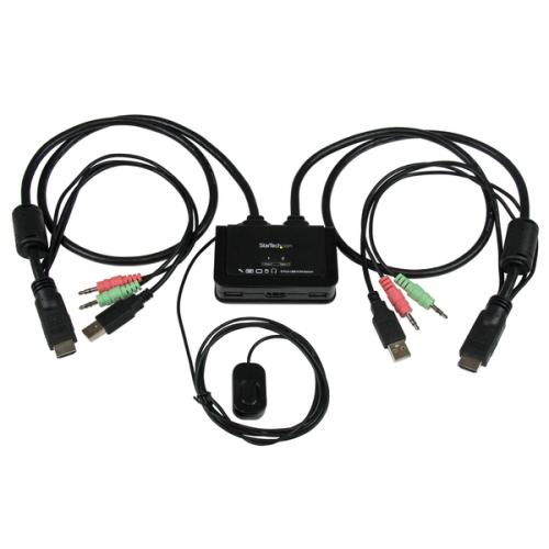 StarTech.com SV211HDUA KVMスイッチ/2ポート/一画面/HDMI 1080p/ケーブル一体型/リモートスイッチ付き/PC パソコン切替器｜ISダイレクト店 13,164円