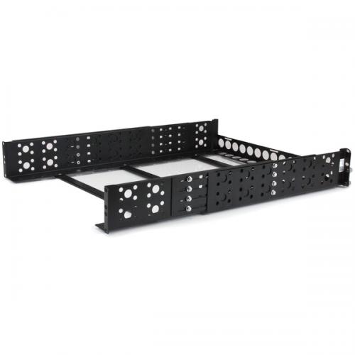 StarTech.com UNIRAILS2U サーバーラック用ラックマウントレール/2U/19インチ/奥行調整可能/AV、ネットワーク、IT機器用ラックアクセサリー|ISダイレクト店