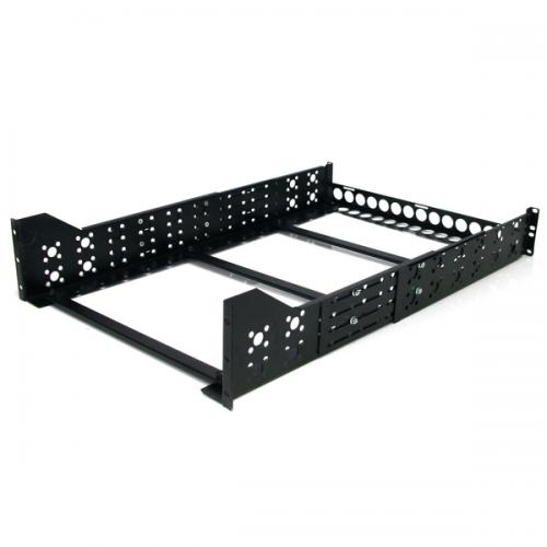StarTech.com UNIRAILS3U サーバーラック用ラックマウントレール/3U/19インチ/奥行調整可能/AV、ネットワーク、IT機器用ラックアクセサリー|ISダイレクト店