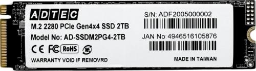 ADTEC AD-SSDM2PG4-2TB 3D NAND SSD M.2 NVMe PCIe Gen4x4(2280) AD-SSDM2PG4 2TB