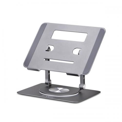 StarTech.com ATFR-LAPTOP-RISER ノートパソコンスタンド/耐荷重5kg/19.5x24.4cm/回転ベース 高さ角度調整/ラップトップ ノートブックPC用