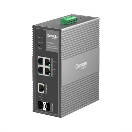 TP-LINK IES206GPP(un) Omada ギガビットポート×6 製作用イージーマネージスイッチ（PoE+界面×3＆PoE++界面×1積み上げる）