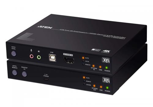 ATEN CE980 DisplayPort/HDMI グラスファイバーKVMエクステンダー（4K60p @ 300m）