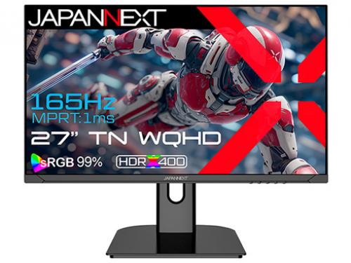 【法人様宛限定】JAPANNEXT JN-T27G165Q ゲーミング液晶ディスプレイ 27型/2560×1440/HDMI×2、DP×2/ブラック/スピーカー有/2年保証|ISダイレクト店