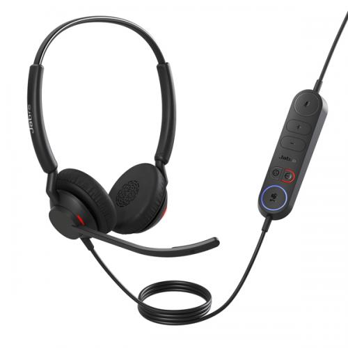 GNオーディオ 4099-413-299 Jabra コンタクトセンター用ヘッドセット USB-C 両耳 MS認定 コントロールユニット付「Jabra Engage 40 - (Inline Link) USB-C MS Stereo」
