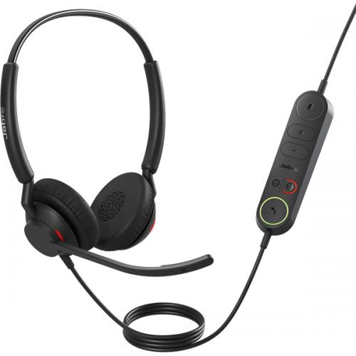 GNオーディオ 4099-419-279 Jabra コンタクトセンター用ヘッドセット USB-A 両耳 UC認定 コントロールユニット付「Jabra Engage 40 - (Inline Link) USB-A UC Stereo」