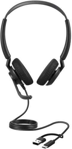 GNオーディオ 5099-299-2169 Jabra コンタクトセンター用USBヘッドセット USB-C/A 両耳 MS認定 コントロールユニット付「Jabra Engage 50 II Link MS Stereo USB C/A」