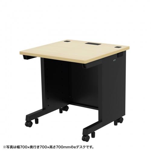 サンワサプライ ED-SK7560BKLM e事務机（薄べったい肌理＋黒いこと）W750×D600×H700【受注生み出すこと品】