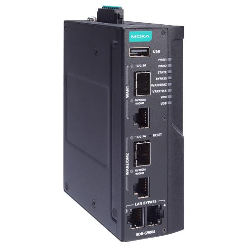 MOXA EDR-G9004-VPN-2MGTXSFP 2Gbカッパー+2Gbカッパー/SFPコンボポート搭載 産業用セキュアルーター|ISダイレクト店