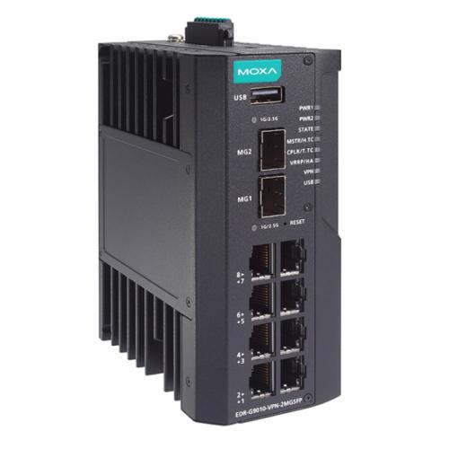 MOXA EDR-G9010-VPN-2MGSFP-HV-T 8GbE 銅線＋2GbE SFPマルチポート 産業用セキュアルーター