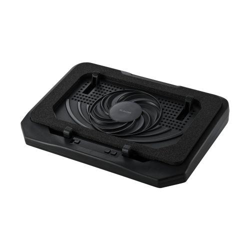 ELECOM SX-CL24BK 万覚え帳マイコン用冷やかす台/置き台/密閉印字機/3座標軸高さ合わせる/18座標軸風量合わせる/～18in相応う/黒いこと
