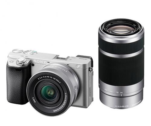 Sony ILCE-6400X/S デジタル一眼写真機 α6400 ダブルズームレンズキット しろがね色